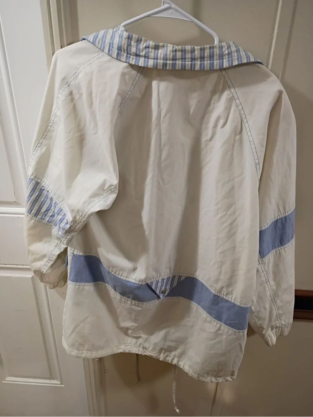 Karizma Women's Cream & Light Blue Bomber Jacket